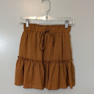 Cloud Ten Tiered Mini Skirt Elastic Waist Small